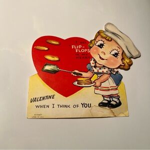 Vintage Red and White Valentine Card